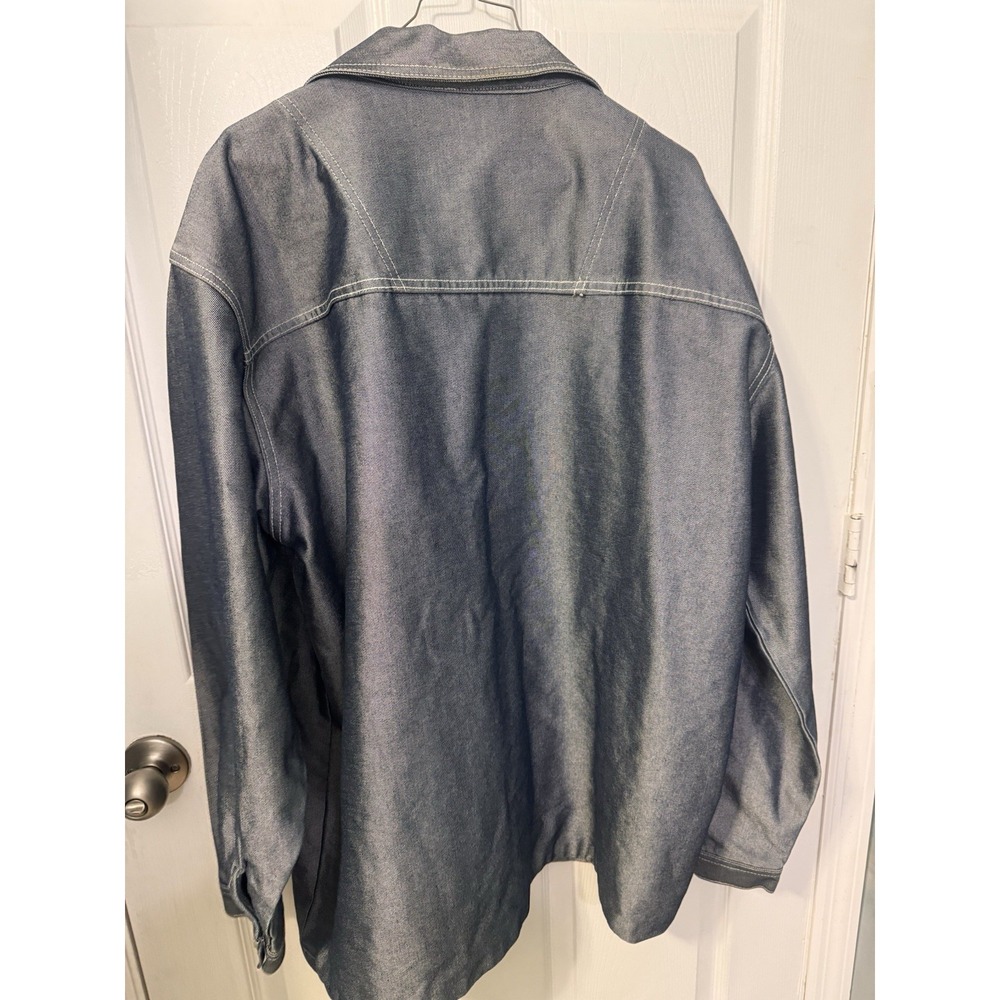 Vintage Rocawear Denim Shacket Mens L Cotton Embroidered Shirt Jacket Streetwear - Picture 11 of 12